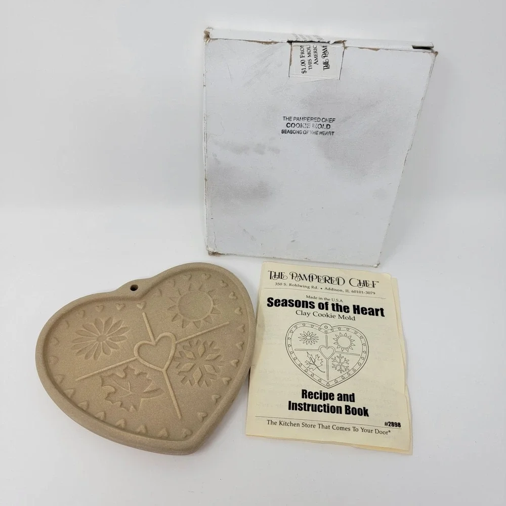 Pampered Chef Cookie Mold 1997 Family Heritage Collection Seasons Of The Heart